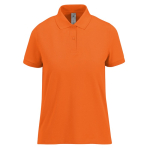 Polo da donna a maniche corte in cotone Optimium™ piqué 180 g/m² B&C color arancione scuro