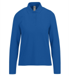 Polo classica da donna a maniche lunghe in cotone piqué 180 g/m² B&C color blu reale