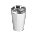 Bicchiere termico in acciaio inox riciclato con design elegante 330ml color bianco