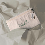 Pochette promozionale in cotone riciclato 220 g/m2 Cotton Recycled color naturale vista dettaglio 4