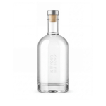 Bottiglia di vetro personalizzata con tappo in alluminio da 750ml color trasparente vista area di stampa