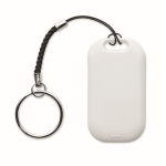 Localizzatore intelligente wireless 5.2 tascabile in ABS a portachiavi color bianco seconda vista