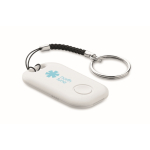 Localizzatore intelligente wireless 5.2 tascabile in ABS a portachiavi color bianco terza vista principale