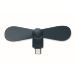 Ventilatore portatile personalizzato per smartphone con porta USB-C terza vista