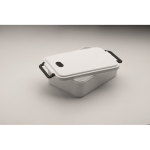 Porta pranzo grande in PP riciclato con coperchio ermetico da 2.2l terza vista fotografica