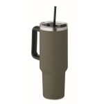 Bicchiere termico in acciaio inox riciclato con tappo e cannuccia 1.2l