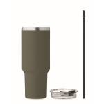 Bicchiere termico in acciaio inox riciclato con tappo e cannuccia 1.2l decima vista