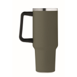 Bicchiere termico in acciaio inox riciclato con tappo e cannuccia 1.2l