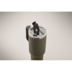 Bicchiere termico in acciaio inox riciclato con tappo e cannuccia 1.2l vista fotografia
