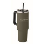 Bicchiere termico in acciaio inox riciclato con tappo e cannuccia 1.2l vista principale