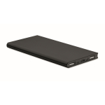 Batteria esterna con logo da 8000 mAh in alluminio color nero