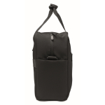 Borsa da lavoro con scomparto per pc da 15'' e fascia per trolley color nero