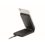 Caricatore wireless pieghevole con supporto per cellulari 15W color nero terza vista