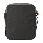 Borsa a tracolla bicolore in poliestere 500D con vari scomparti color grigio seconda vista