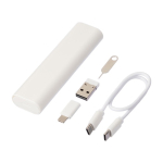 Cavo di ricarica e trasferimento dati con vari connettori in custodia color bianco quarta vista