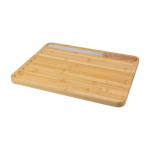 Tagliere in legno con logo e coltello per tagliare il pane Baguette color marrone seconda vista