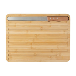 Tagliere in legno con logo e coltello per tagliare il pane Baguette color marrone quinta vista