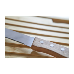 Tagliere in legno con logo e coltello per tagliare il pane Baguette color marrone sesta vista