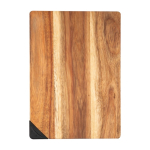 Tagliere rettangolare in legno di acacia con affilalame su un angolo color marrone seconda vista