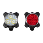 Luci ricaricabili per bici con 3 LED e 4 modalità di illuminazione color multicolore prima vista