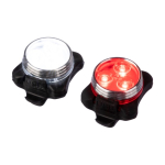 Luci ricaricabili per bici con 3 LED e 4 modalità di illuminazione color multicolore sesta vista