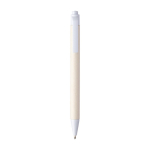 Penna a sfera realizzata materiali riciclati e inchiostro blu color bianco prima vista
