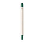 Penna a sfera realizzata materiali riciclati e inchiostro blu color verde prima vista
