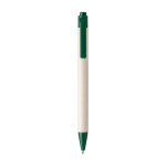 Penna a sfera realizzata materiali riciclati e inchiostro blu color verde seconda vista