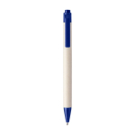 Penna a sfera realizzata materiali riciclati e inchiostro blu color blu oltremare prima vista