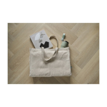 Borsa in canapa naturale con manici da 280 g/m² color cachi terza vista