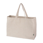 Borsa in canapa naturale con manici da 280 g/m² color cachi quinta vista