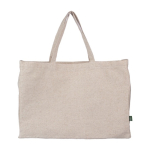 Borsa in canapa naturale con manici da 280 g/m² color cachi sesta vista