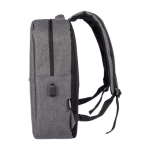 Zaino promozionale riciclato tasca frontale USB porta pc 15'' Investor color grigio prima vista