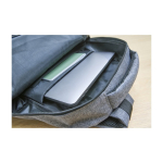 Zaino promozionale riciclato tasca frontale USB porta pc 15'' Investor color grigio quarta vista