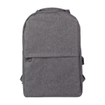 Zaino promozionale riciclato tasca frontale USB porta pc 15'' Investor color grigio sesta vista
