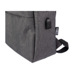 Zaino promozionale riciclato tasca frontale USB porta pc 15'' Investor color grigio ottava vista