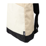 Zaino roll-top in rPET 600 D con tasca frontale con zip verticale color beige prima vista