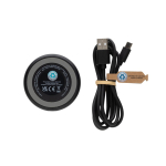 Caricatore magnetico wireless in plastica riciclata certificata da 15W color nero terza vista