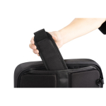 Zaino antitaccheggio in rPET che si trasforma in valigetta per PC 16'' color nero vista 13