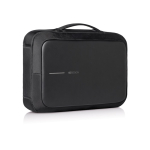 Zaino antitaccheggio in rPET che si trasforma in valigetta per PC 16'' color nero seconda vista