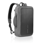 Zaino antitaccheggio in rPET che si trasforma in valigetta per PC 16'' color grigio