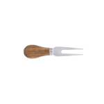 Tagliere per formaggi in legno di acacia con forchettone e coltello color legno scuro sesta vista