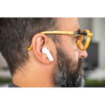 Cuffiette wireless in ABS riciclato con BT5.3 e circa 12h di autonomia color bianco quinta vista