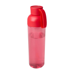 Borraccia in plastica riciclata con comoda maniglia in silicone 600ml color rosso