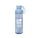 Borraccia in plastica riciclata con comoda maniglia in silicone 600ml vista area di stampa