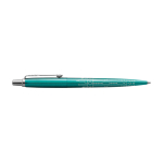 Penna in metallo Parker Jotter SE Global Icons con inchiostro blu color turchese terza vista frontale