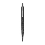 Penna in metallo Parker Jotter SE Global Icons con inchiostro blu color argento opaco seconda vista frontale