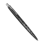 Penna in metallo Parker Jotter SE Global Icons con inchiostro blu color argento opaco terza vista