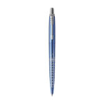 Penna in metallo Parker Jotter SE Global Icons con inchiostro blu seconda vista frontale