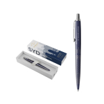 Penna in metallo Parker Jotter SE Global Icons con inchiostro blu vista area di stampa